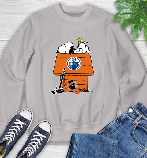 Edmonton Oilers NHL Hockey Snoopy Woodstock The Peanuts Movie Sweatshirt 12