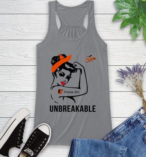 MLB Baltimore Orioles Girl Unbreakable Baseball Sports Racerback Tank 3