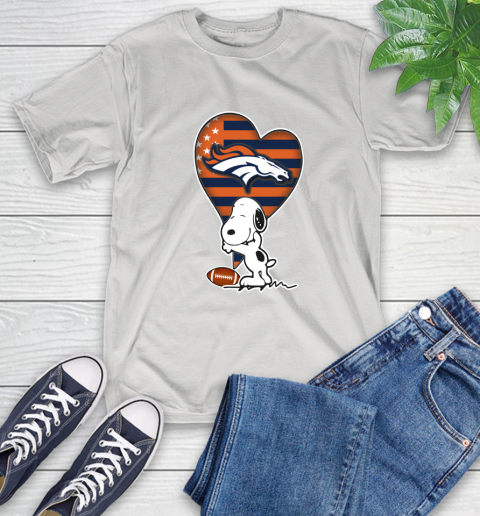 Denver Broncos NFL Football The Peanuts Movie Adorable Snoopy T-Shirt