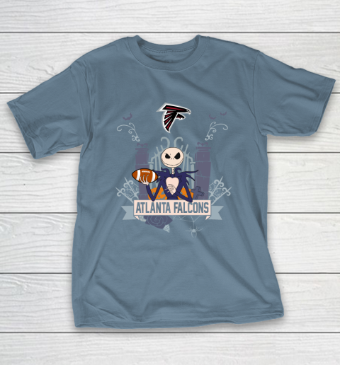 NFL Atlanta Falcons Football Jack Skellington Halloween T-Shirt 6