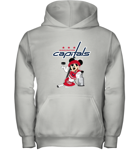 Mickey Washington Capitals With The Stanley Cup Hockey NHL Youth Hoodie