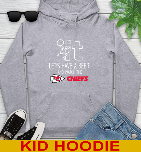 Kansas City Chiefs Football NFL Let's Have A Beer And Watch Your Team Sports Youth Hoodie 6
