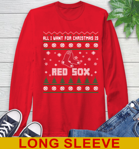 MLB All I Want For Christmas Is Boston Red Sox Baseball Sports 66