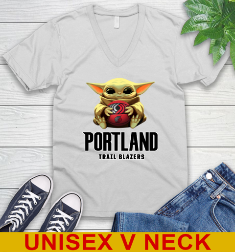NBA Basketball Portland Trail Blazers Star Wars Baby Yoda Shirt 49