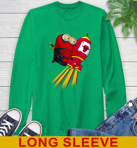 NBA Basketball Chicago Bulls Deadpool Minion Marvel Shirt Long Sleeve T-Shirt 8