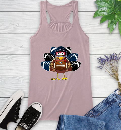 Los Angeles Rams Turkey Thanksgiving Day Racerback Tank 11
