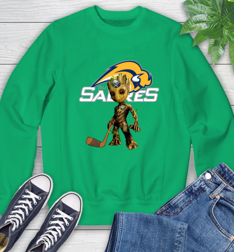 Buffalo Sabres NHL Hockey Groot Marvel Guardians Of The Galaxy Sweatshirt 6