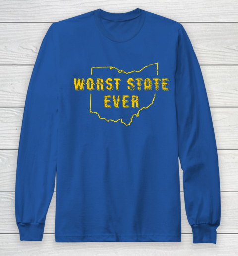 The Worst (Anti-Ohio State) Shirt for Michigan College Football Fans, Short Sleeve / Small / Navy