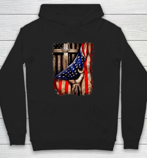 Christian Gift For Men Women Proud American Flag Patriotic Hoodie