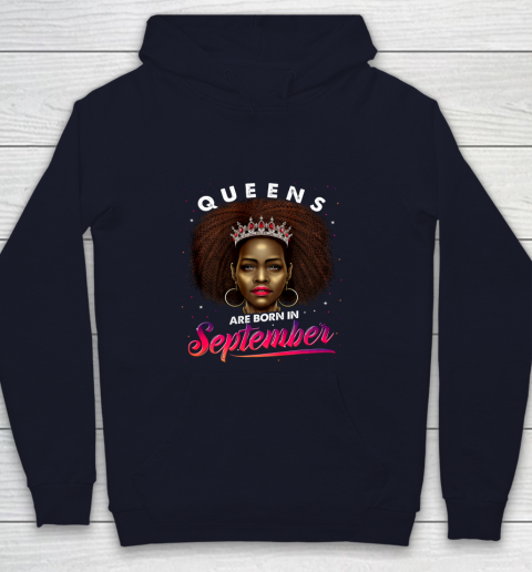 Queens Born September Shirt Black Girl Virgo Libra Birthday Youth Hoodie 2