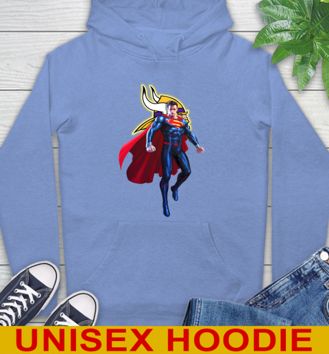 NFL Superman DC Sports Football Minnesota Vikings Hoodie 11