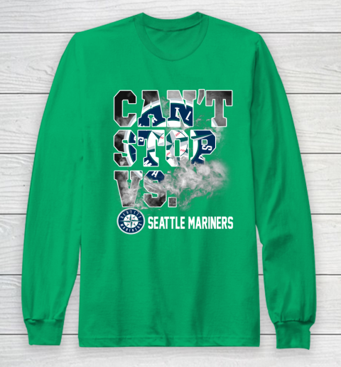 MLB Seattle Mariners Baseball Can't Stop Vs Mariners Long Sleeve T-Shirt 4
