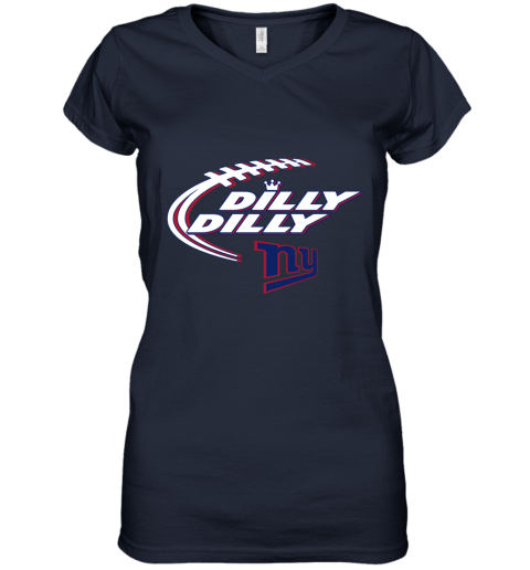 NFL New York Giants Dilly Dilly Football Sports SRDF4IFCP7Y women v neck t shirt 39 95 151514 front navy
