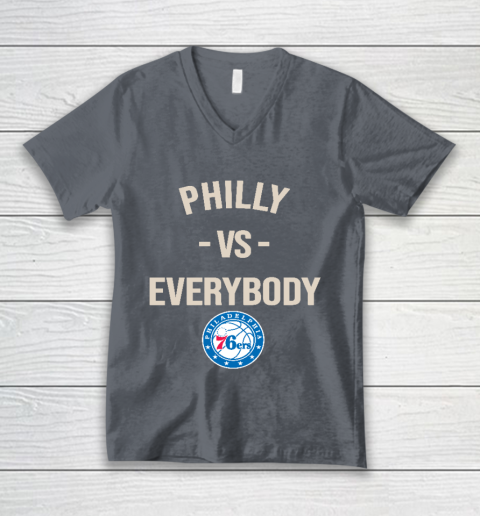 Philadelphia 76ers Vs Everybody V-Neck T-Shirt 4