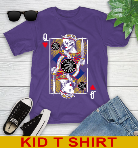 NBA Basketball Toronto Raptors The Queen Of Hearts Card Shirt Youth T-Shirt 3