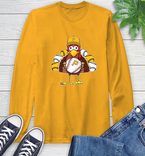 Pittsburgh Pirates Turkey thanksgiving Long Sleeve T-Shirt 3