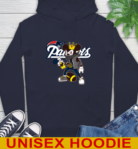 New England Patriots NFL Football Mickey Peace Sign Sports Hoodie 4