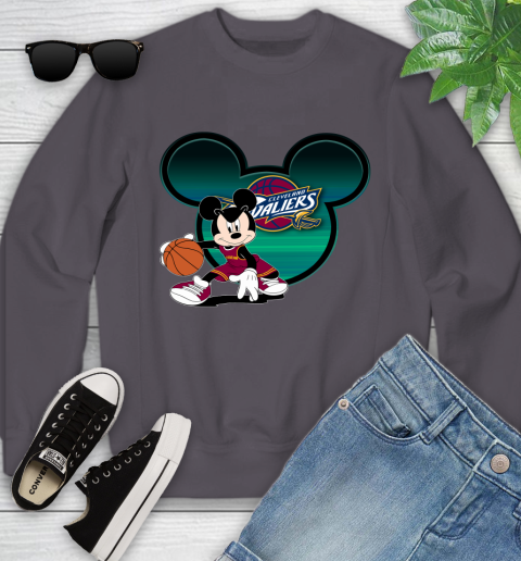NBA Cleveland Cavaliers Mickey Mouse Disney Basketball Youth Sweatshirt 6