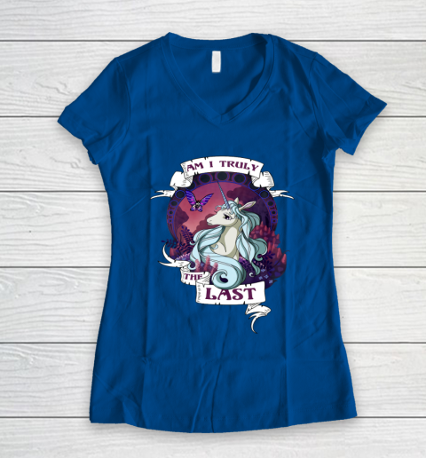 I am truly the last unicorn Women's V-Neck T-Shirt 7