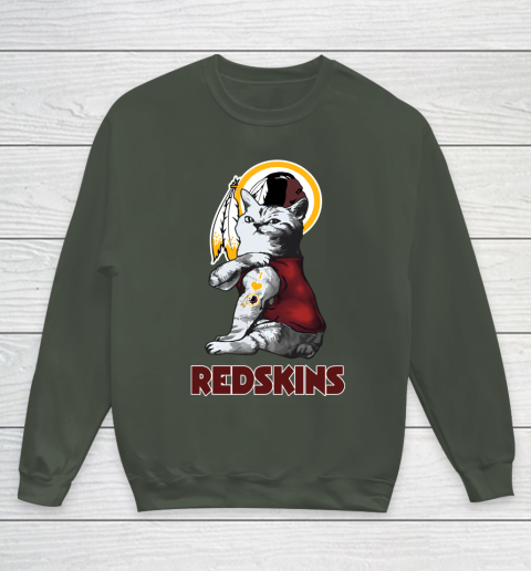 NFL Football My Cat Loves Washington Redskins Youth Sweatshirt 9 NFL Football My Cat Loves Washington Redskins Youth Sweatshirt - Image 9
