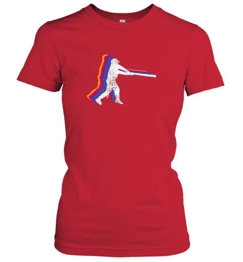 nfqq baseball shirt player gift vintage ladies t shirt 20 front red
