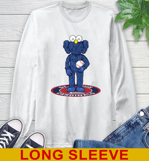 MLB Baseball St.Louis Cardinals Kaws Bff Blue Figure Shirt Long Sleeve T-Shirt