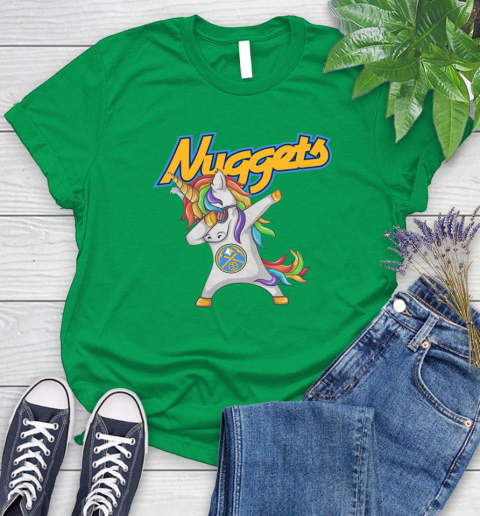 Denver Nuggets NBA Basketball Funny Unicorn Dabbing Sports Women's T-Shirt 6