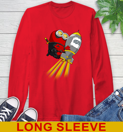 NBA Basketball San Antonio Spurs Deadpool Minion Marvel Shirt Long Sleeve T-Shirt 12