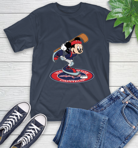 NHL Hockey Washington Capitals Cheerful Mickey Disney Shirt T-Shirt 4
