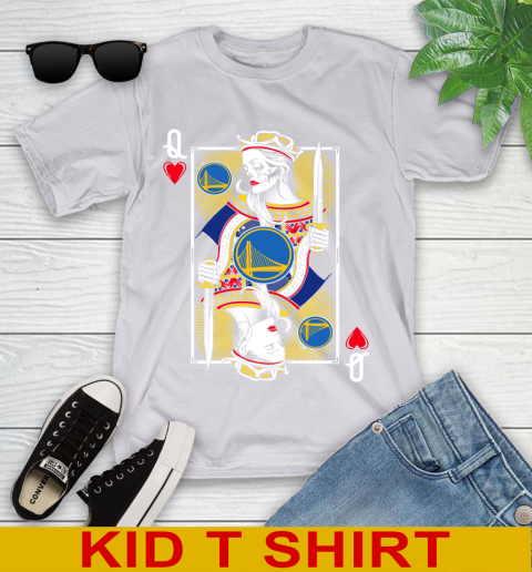 NBA Basketball Golden State Warriors The Queen Of Hearts Card Shirt Youth T-Shirt 4