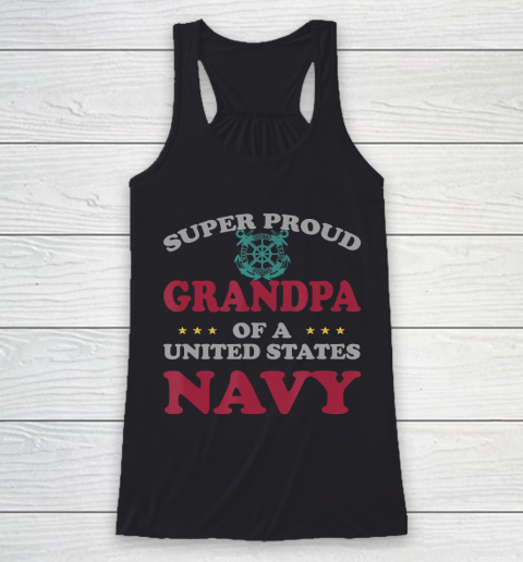 GrandFather gift shirt Vintage Veteran Super Proud Grandpa of a United States Navy T Shirt Racerback Tank