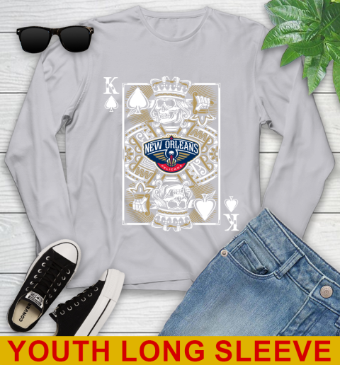 New Orleans Pelicans NBA Basketball The King Of Spades Death Cards Shirt Youth Long Sleeve 5