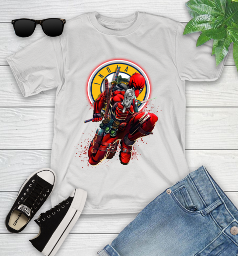 NBA Deadpool Marvel Comics Sports Basketball Indiana Pacers Youth T-Shirt