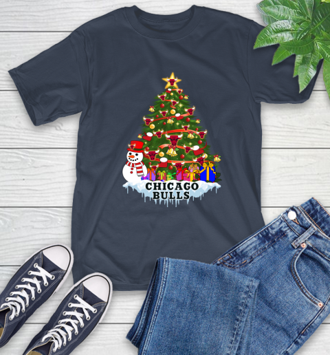 Chicago Bulls Merry Christmas NBA Basketball Sports T-Shirt 4