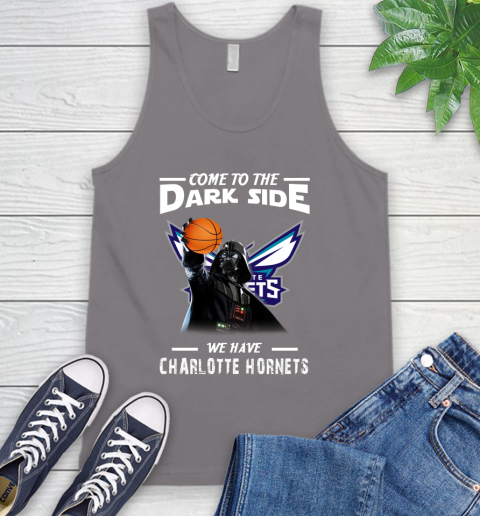 NBA Come To The Dark Side We Have Charlotte Hornets Star Wars Darth Vader Basketball Tank Top 6