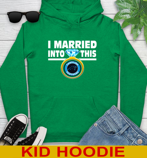 Carolina Panthers NFL Football I Married Into This My Team Sports Youth Hoodie 8