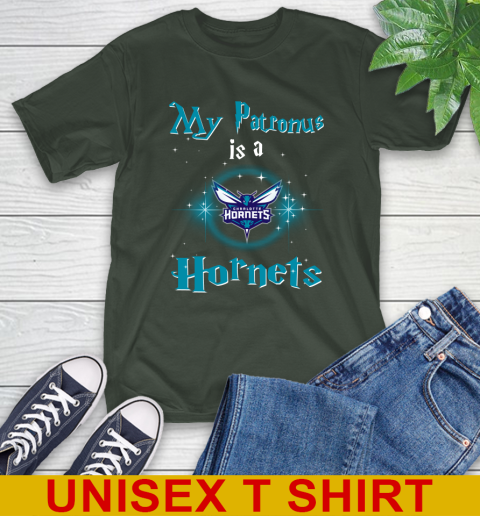 NBA Basketball Harry Potter My Patronus Is A Charlotte Hornets T-Shirt 6
