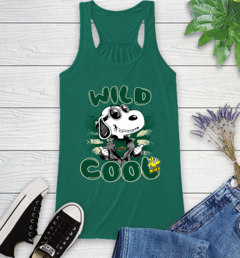 NHL Hockey Minnesota Wild Cool Snoopy Shirt Racerback Tank 4