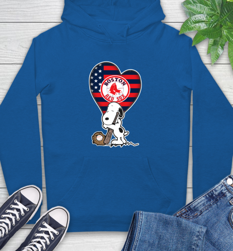 Boston Red Sox MLB Baseball The Peanuts Movie Adorable Snoopy Hoodie 9