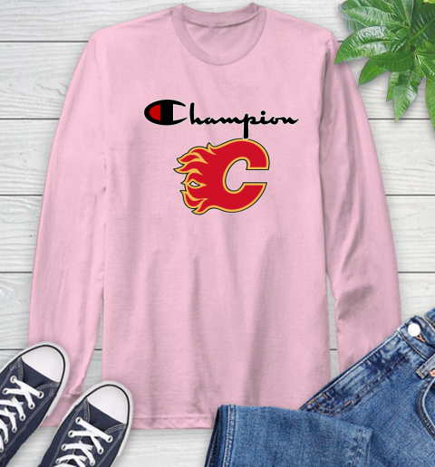 NHL Hockey Calgary Flames Champion Shirt Long Sleeve T-Shirt 8