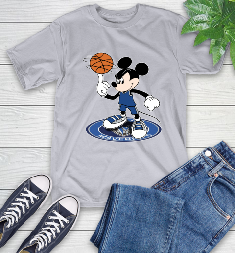 NBA Basketball Dallas Mavericks Cheerful Mickey Disney Shirt T-Shirt - Image 7