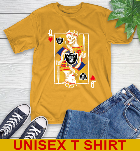 NFL Football Oakland Raiders The Queen Of Hearts Card Shirt T-Shirt 2