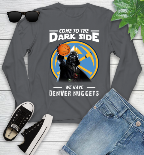 NBA Come To The Dark Side We Have Denver Nuggets Star Wars Darth Vader Basketball Youth Long Sleeve 9