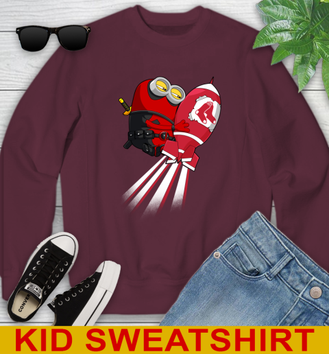 MLB Baseball Boston Red Sox Deadpool Minion Marvel Shirt Youth Sweatshirt 4