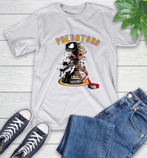 NHL Nashville Predators Hockey Venom Groot Guardians Of The Galaxy T-Shirt 12