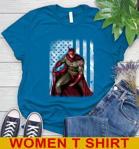 Montreal Canadiens NHL Hockey Batman DC American Flag Shirt Women's T-Shirt 8