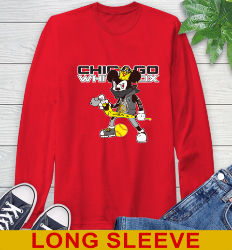 Chicago White Sox MLB Baseball Mickey Peace Sign Sports Long Sleeve T-Shirt 10