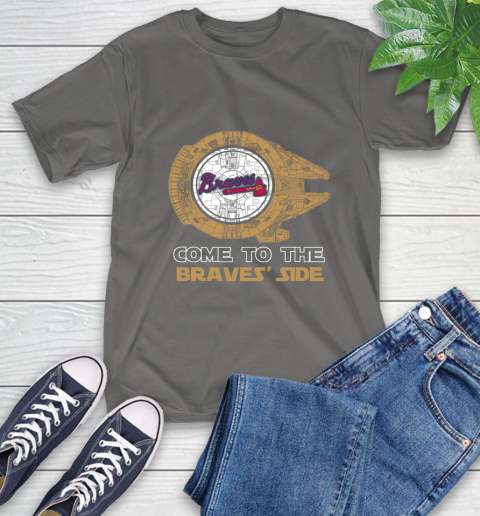 MLB Come To The Atlanta Braves Side Star Wars Baseball Sports T-Shirt 10