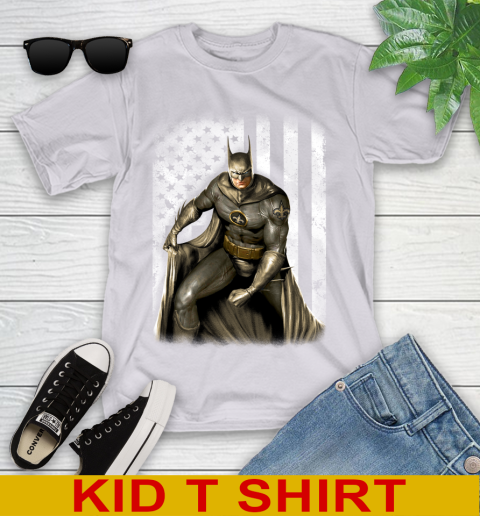 New Orleans Saints NFL Football Batman DC American Flag Shirt Youth T-Shirt - Image 5