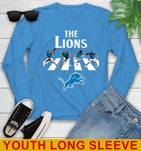 NFL Football Detroit Lions The Beatles Rock Band Shirt Youth Long Sleeve 8